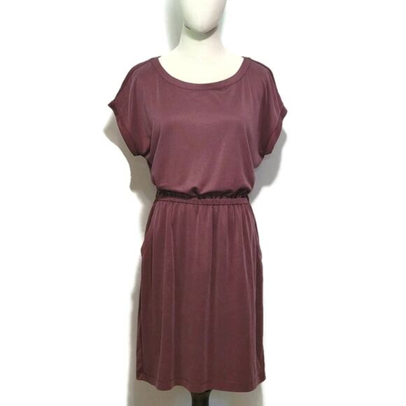 Cynthia Rowley Red Mini Dress Scoop Neck Short Sleeve Casual Summer Athleisure L - Picture 2 of 14